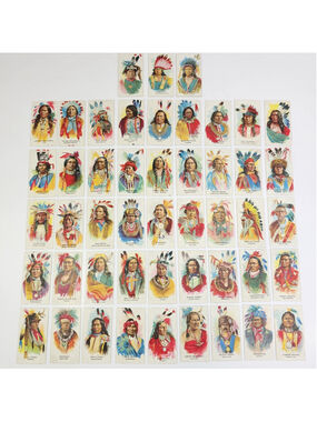 Vintage 1930 Indian Chiefs British American Tobacco Cards 48/50 No Duplicates